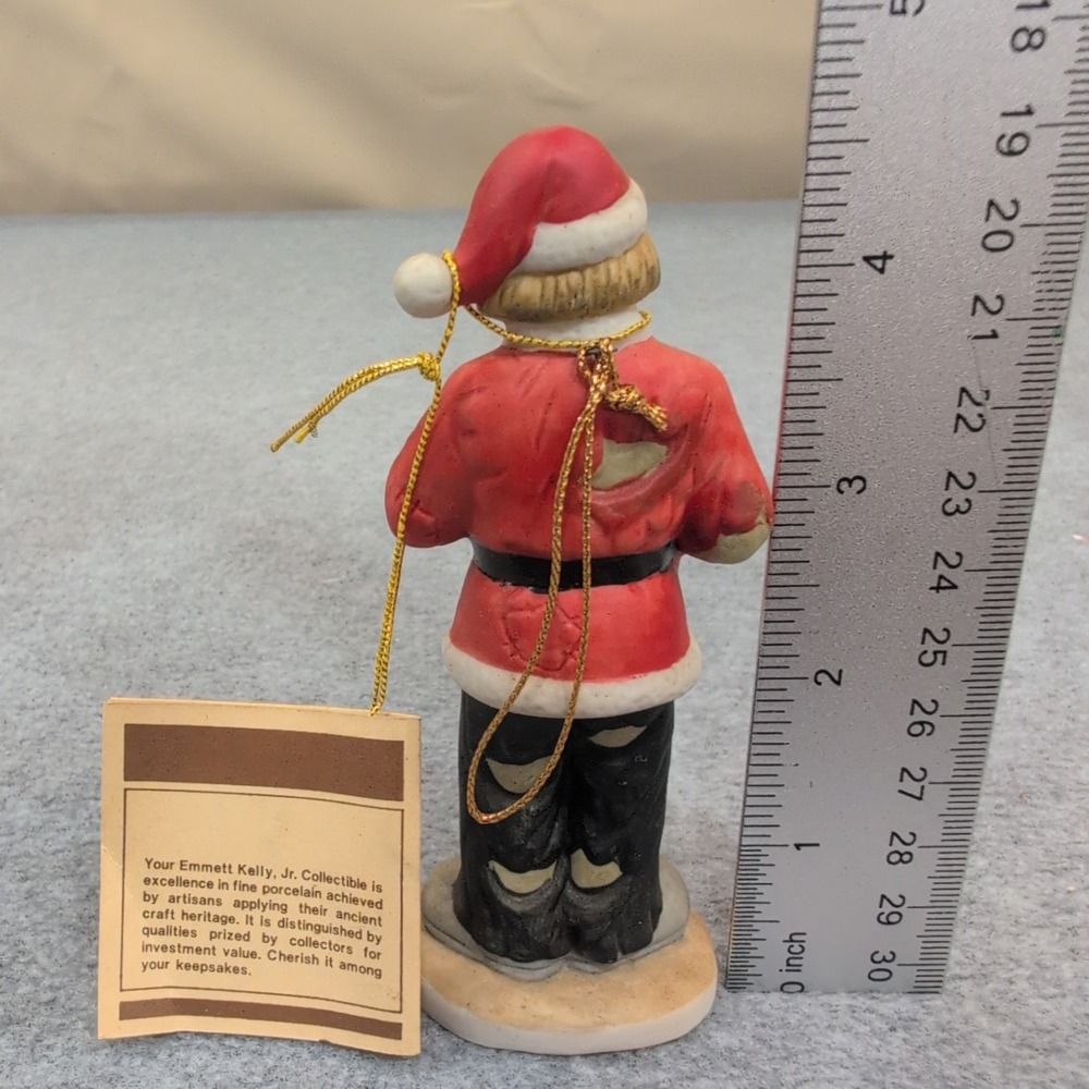 Emmett Kelly Jr Collectible Porcelain Santa Clown Naughty Nice List Figurine‎ - Picture 4 of 5